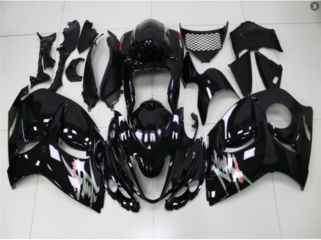 08-19 Glänzend Schwarz Suzuki GSXR 1300 Hayabusa Motorrad Verkleidung 08-19 Glänzend Schwarz Suzuki GSXR 1300 Hayabusa Motorrad Verkleidung