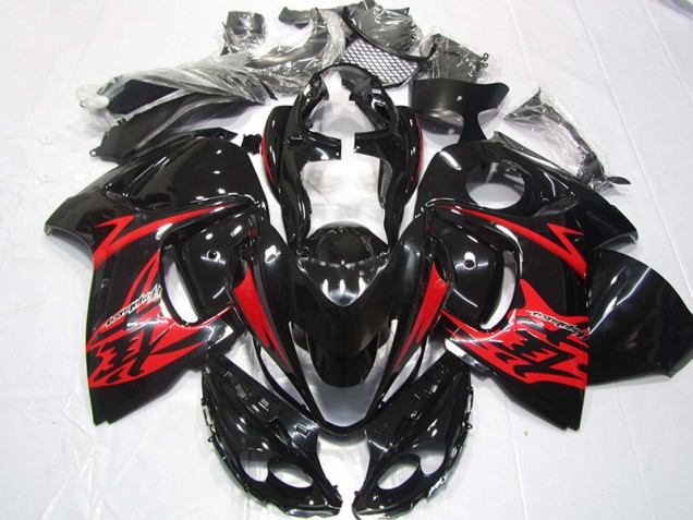 08-19 Schwarz Rot Suzuki GSXR 1300 Hayabusa Motorrad Verkleidung 08-19 Schwarz Rot Suzuki GSXR 1300 Hayabusa Motorrad Verkleidung