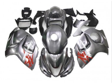 08-19 Silber Suzuki GSXR 1300 Hayabusa Motorrad Verkleidung