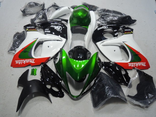 08-19 Weiß Grün Makita Suzuki GSXR 1300 Hayabusa Motorrad Verkleidung 08-19 Weiß Grün Makita Suzuki GSXR 1300 Hayabusa Motorrad Verkleidung