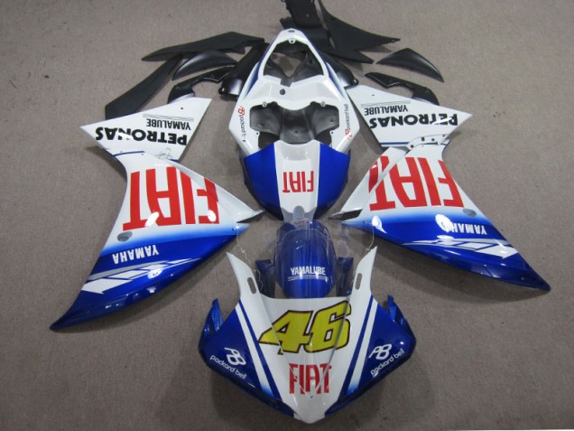 09-11 Blau Weiß Fiat 46 Yamaha YZF R1 Motorrad Verkleidung