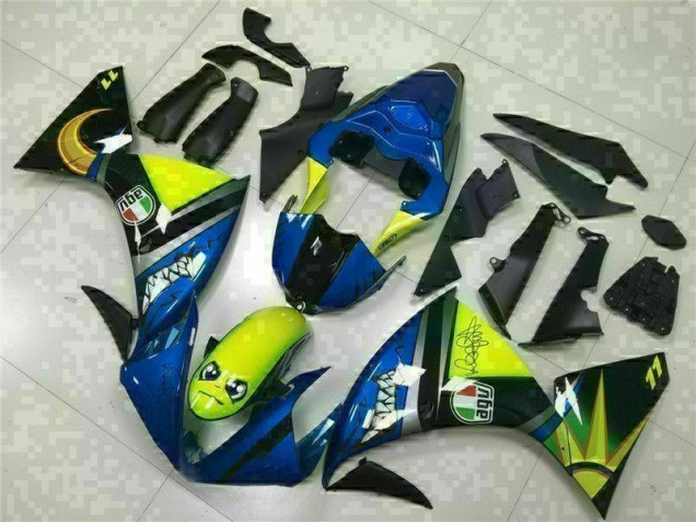 09-11 Blau Yamaha YZF R1 Motorrad Verkleidung