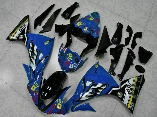 09-11 Blau Yamaha YZF R1 Motorrad Verkleidungen