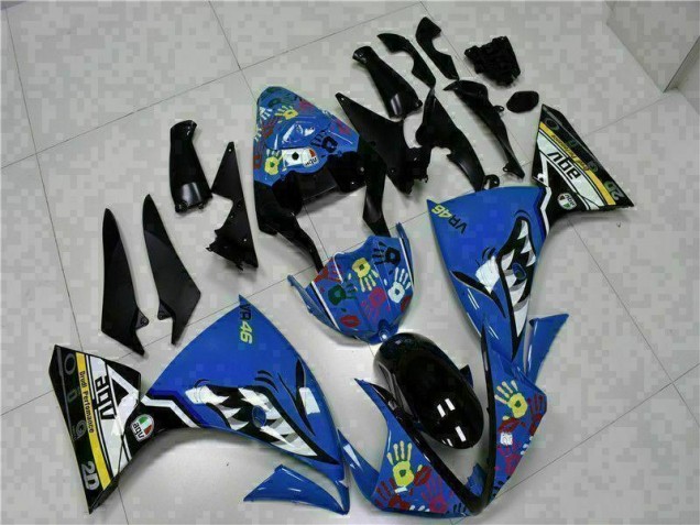 09-11 Blau Yamaha YZF R1 Motorrad Verkleidungen
