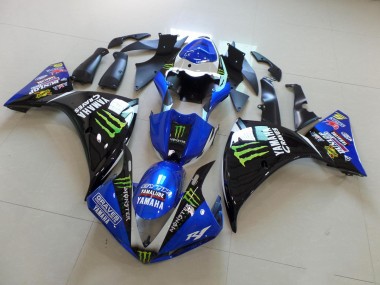 09-11 BlauSchwarz Monster Yamaha YZF R1 Motorrad Verkleidungen