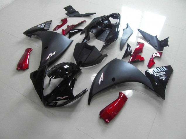 09-11 Matt Schwarz Rot Yamaha YZF R1 Motorrad Verkleidung 09-11 Matt Schwarz Rot Yamaha YZF R1 Motorrad Verkleidung