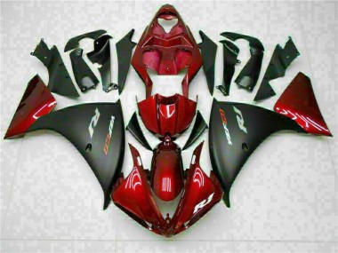 09-11 Rot Schwarz Yamaha YZF R1 Motorrad Verkleidungen