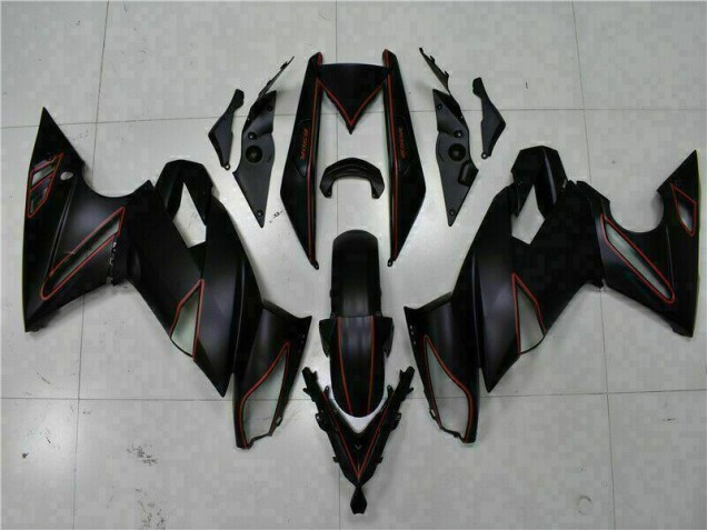 09-11 Schwarz Rot Kawasaki EX650 Motorrad Verkleidung 09-11 Schwarz Rot Kawasaki EX650 Motorrad Verkleidung