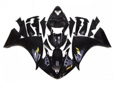 09-11 Schwarz Yamaha YZF R1 Motorrad Verkleidung