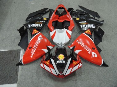 09-11 Schwarz weißes SantUnder Rot Yamaha YZF R1 Motorrad Verkleidung
