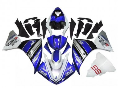 09-11 Weiß Blau Silber Yamaha YZF R1 Motorrad Verkleidung