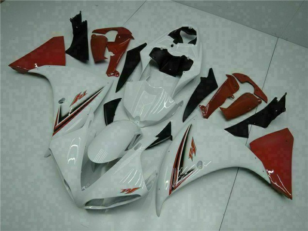 09-11 Weiß Rot Yamaha YZF R1 Motorrad Verkleidung