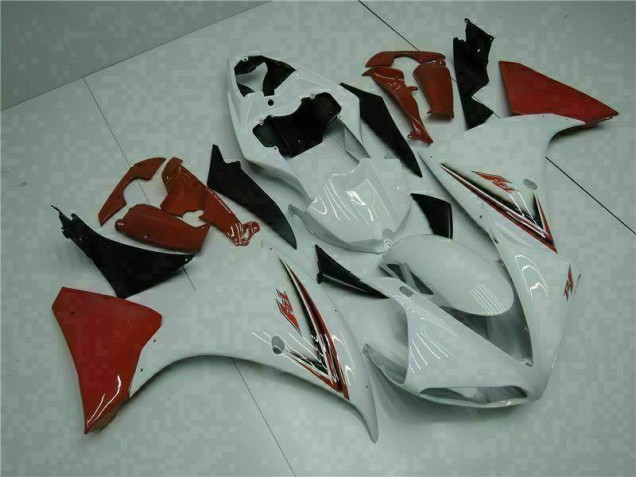 09-11 Weiß Rot Yamaha YZF R1 Motorrad Verkleidung