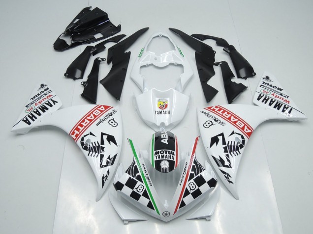 09-11 Weiß Schwarz Abrath Yamaha YZF R1 Motorrad Verkleidung 09-11 Weiß Schwarz Abrath Yamaha YZF R1 Motorrad Verkleidung