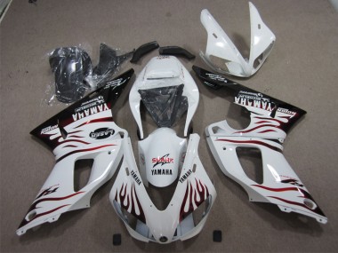 09-11 Weiß Schwarz Rot Hai Yamaha YZF R1 Motorrad Verkleidung