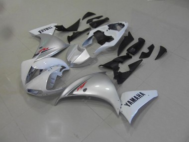 09-11 Weiß Silber Yamaha YZF R1 Motorrad Verkleidung