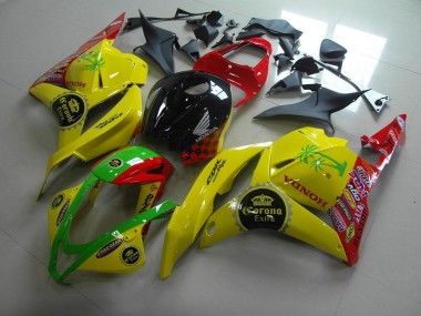 09-12 Gelb Corona Extra Honda CBR600RR Motorrad Verkleidung