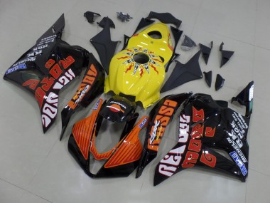 09-12 Gelb Rossi Rennen Honda CBR600RR Motorrad Verkleidung