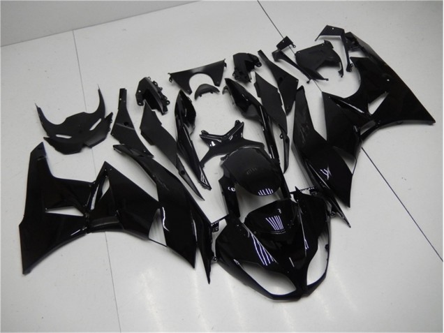 09-12 Glänzend Schwarz Kawasaki ZX6R Motorrad Verkleidung 09-12 Glänzend Schwarz Kawasaki ZX6R Motorrad Verkleidung