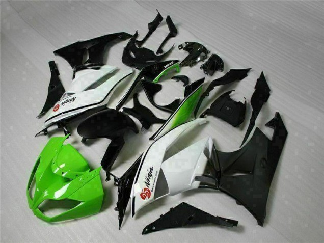 09-12 Grün Schwarz Weiß 25 Kawasaki ZX6R Motorrad Verkleidung