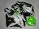 09-12 Grün Schwarz Weiß 25 Kawasaki ZX6R Motorrad Verkleidung