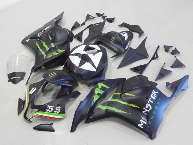 09-12 Monster Matt Schwarz Honda CBR600RR Motorrad Verkleidung 09-12 Monster Matt Schwarz Honda CBR600RR Motorrad Verkleidung