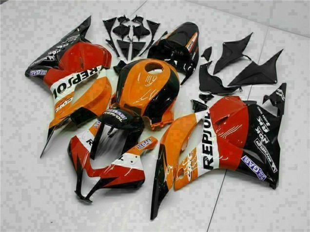 09-12 Orange Repsol Honda CBR600RR Motorrad Verkleidung 09-12 Orange Repsol Honda CBR600RR Motorrad Verkleidung