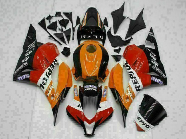 09-12 Orange Repsol Honda CBR600RR Motorrad Verkleidung 09-12 Orange Repsol Honda CBR600RR Motorrad Verkleidung