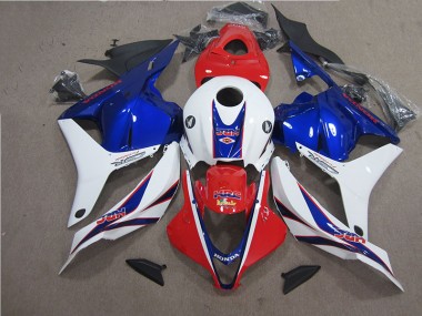 09-12 Rot Weiß Blau HRC Honda CBR600RR Motorrad Verkleidung