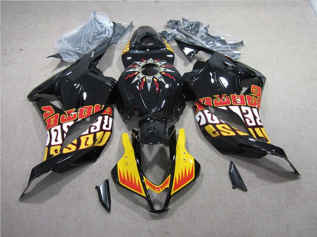 09-12 Schwarz Gelb Honda CBR600RR Motorrad Verkleidungen 09-12 Schwarz Gelb Honda CBR600RR Motorrad Verkleidungen