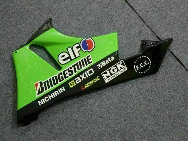 09-12 Schwarz Grün 3M Touch4 Kawasaki ZX6R Motorrad Verkleidung 09-12 Schwarz Grün 3M Touch4 Kawasaki ZX6R Motorrad Verkleidung