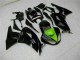 09-12 Schwarz Grün Kawasaki ZX6R Motorrad Verkleidungen