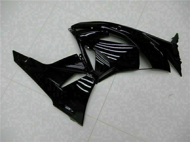 09-12 Schwarz Grün Kawasaki ZX6R Motorrad Verkleidungen