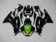 09-12 Schwarz Grün Kawasaki ZX6R Motorrad Verkleidungen