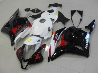 09-12 Schwarz Rote Weiß Honda CBR600RR Motorrad Verkleidung