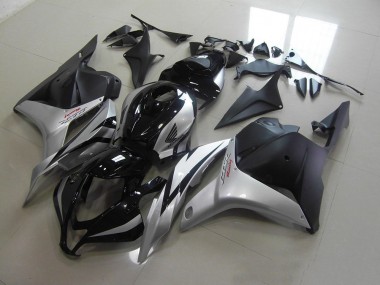 09-12 Schwarz Silber Honda CBR600RR Motorrad Verkleidung