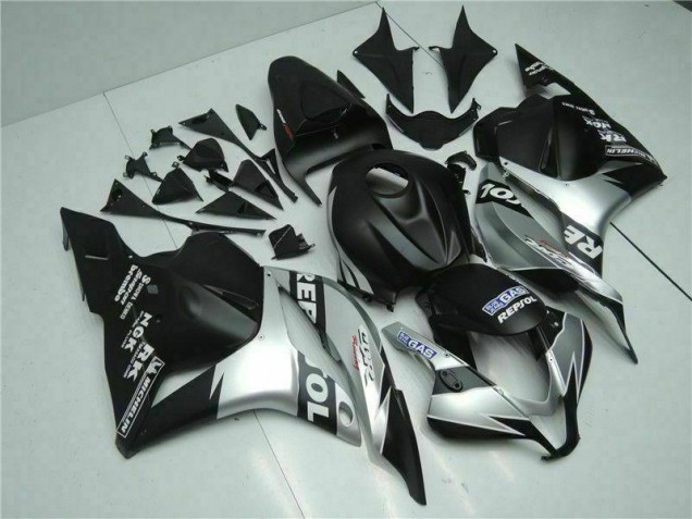09-12 Schwarz Silber Repsol Honda CBR600RR Motorrad Verkleidung 09-12 Schwarz Silber Repsol Honda CBR600RR Motorrad Verkleidung