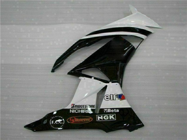 09-12 Schwarz Weiß 3M Touch4 Kawasaki ZX6R Motorrad Verkleidung 09-12 Schwarz Weiß 3M Touch4 Kawasaki ZX6R Motorrad Verkleidung