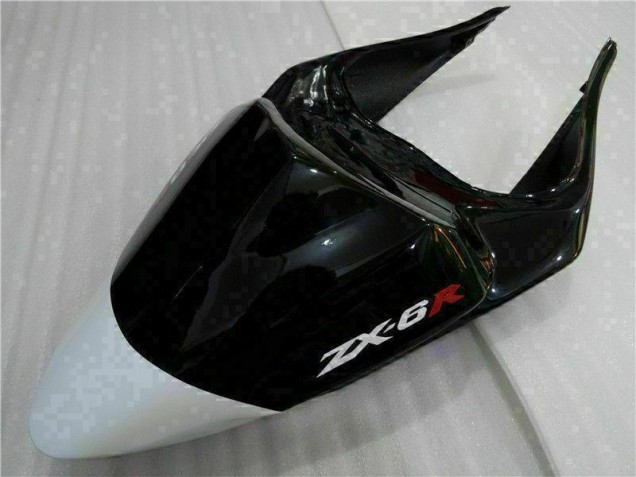 09-12 Schwarz Weiß 3M Touch4 Kawasaki ZX6R Motorrad Verkleidungen 09-12 Schwarz Weiß 3M Touch4 Kawasaki ZX6R Motorrad Verkleidungen