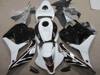 09-12 Schwarz Weiß Honda CBR600RR Motorrad Verkleidungen
