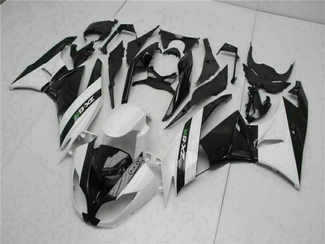 09-12 Schwarz Weiß Kawasaki ZX6R Motorrad Verkleidung 09-12 Schwarz Weiß Kawasaki ZX6R Motorrad Verkleidung