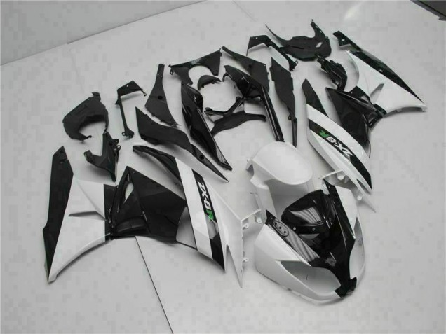 09-12 Schwarz Weiß Kawasaki ZX6R Motorrad Verkleidung 09-12 Schwarz Weiß Kawasaki ZX6R Motorrad Verkleidung