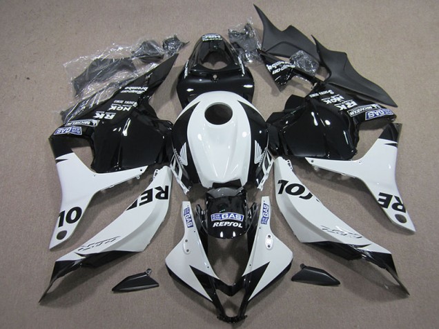 09-12 Schwarz Weiß Repsol Honda CBR600RR Motorrad Verkleidung 09-12 Schwarz Weiß Repsol Honda CBR600RR Motorrad Verkleidung