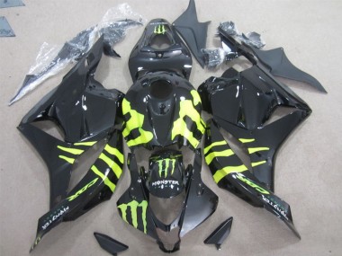 09-12 Schwarz grünes Monster Honda CBR600RR Motorrad Verkleidung