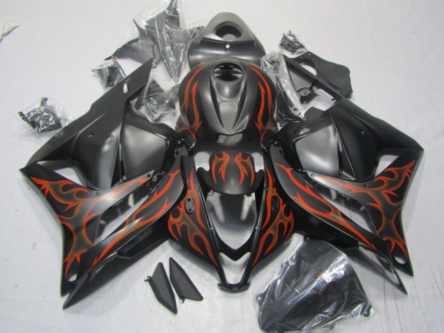 09-12 Schwarz rote Flamme Honda CBR600RR Motorrad Verkleidungen 09-12 Schwarz rote Flamme Honda CBR600RR Motorrad Verkleidungen