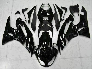 09-12 Schwarz weißer Ninja Kawasaki ZX6R Motorrad Verkleidung