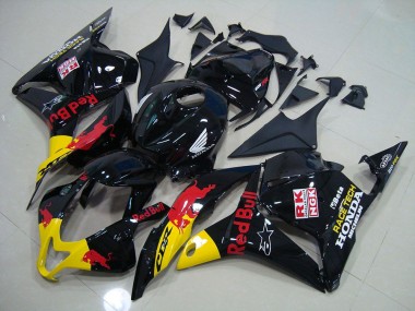 09-12 Schwarzer Rot Bull Honda CBR600RR Motorrad Verkleidung