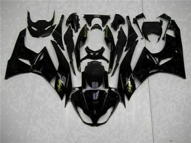 09-12 Schwarzgold Ninja Kawasaki ZX6R Motorrad Verkleidung