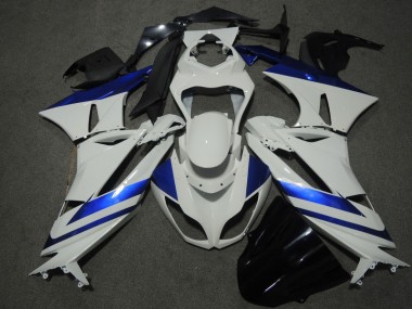 09-12 Weiß Blau Kawasaki ZX6R Motorrad Verkleidung