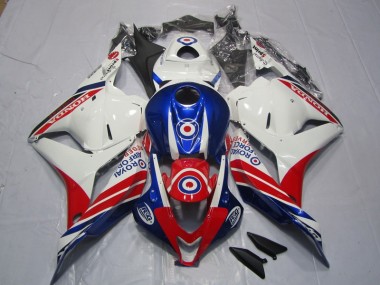 09-12 Weiß Blau Rot Honda CBR600RR Motorrad Verkleidungen